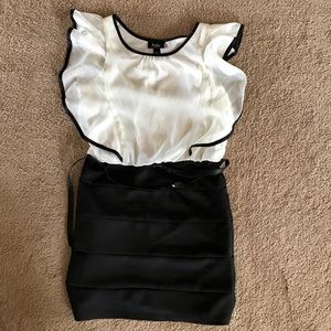 White and Black Dress